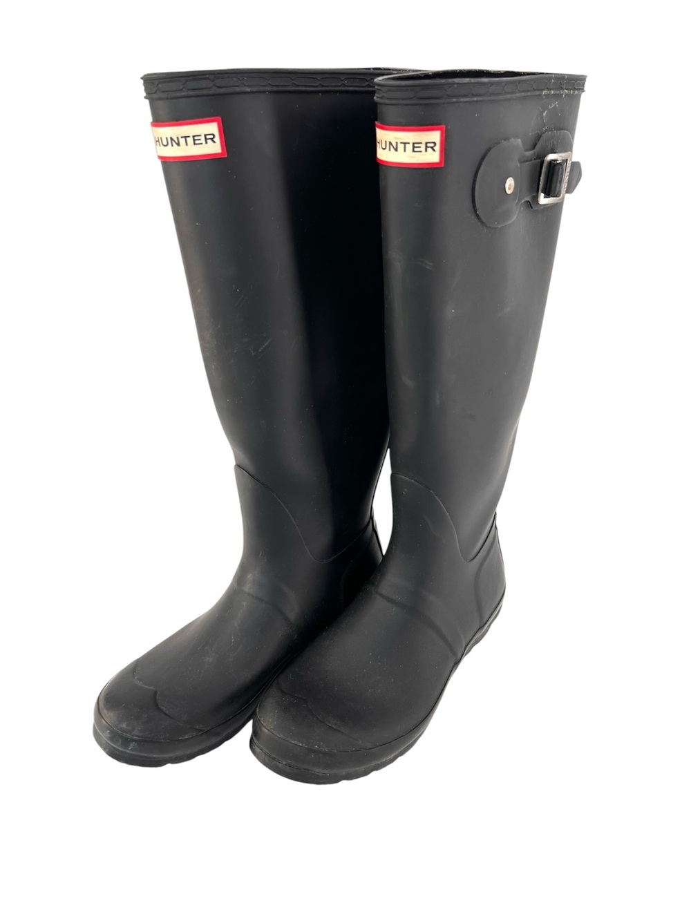 HUNTER Original Tall Rain Boot Matte Black Sz 7 Classic Heritage Preppy Wellies